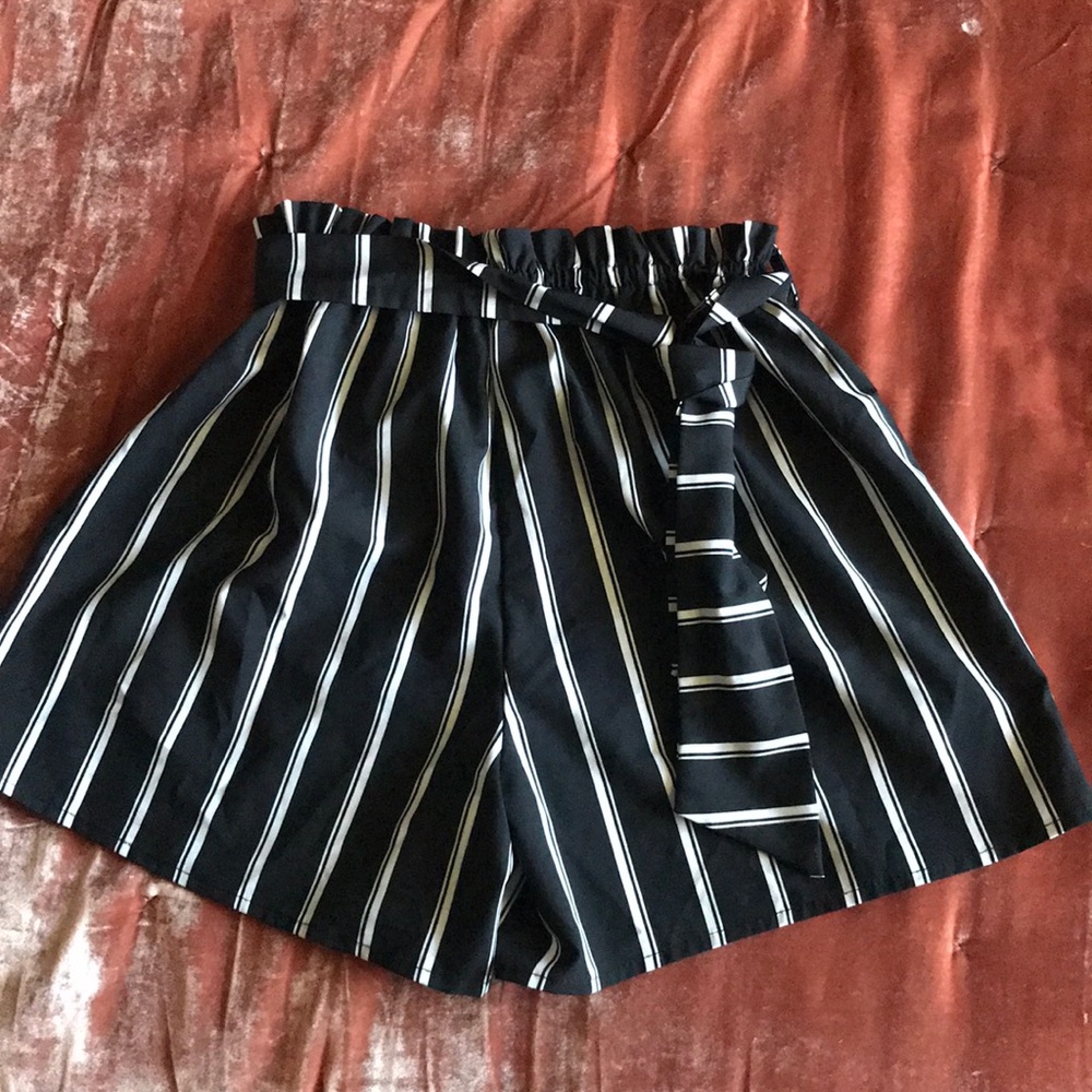 black and white dressy shorts